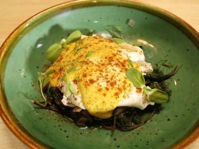 Poached Eggs with Ghee Hollandaise And Indian Greens: How To Make ...